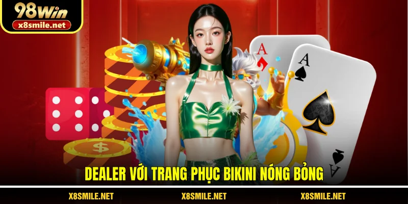 Dealer với trang phục bikini nóng bỏng